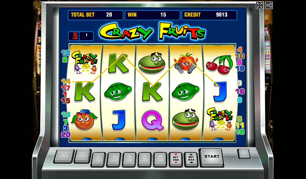 Выигрыш в Crazy Fruits